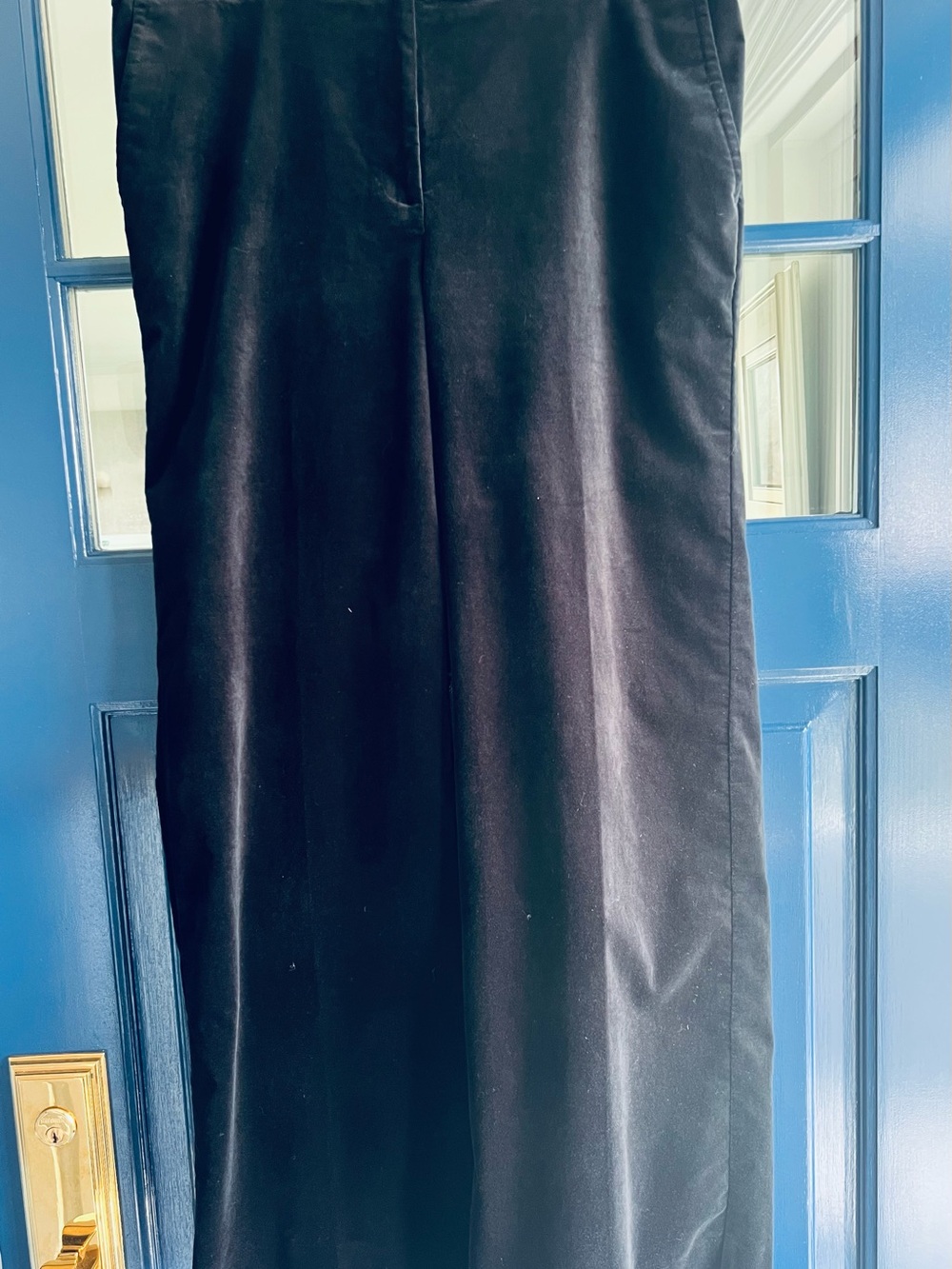 Talbots Black Velvet Wide-Leg Trousers